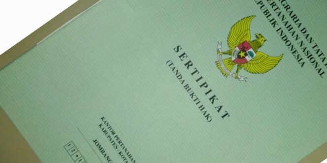 
					Contoh Sertipikat PTSL. (Foto: Istimewa)