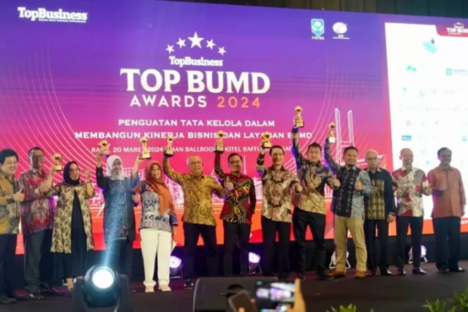 
					Pemerintah Kabupaten Jombang menerima penghargaan 3 BUMD dan 1 BLUD pada ajang Top BUMD Awards 2024 di Jakarta (foto : istimewa)