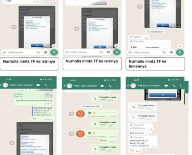 
					Bukti chat dan transfer kasus oknum jaksa Jombang. (Tangkapan layar/ Istimewa)