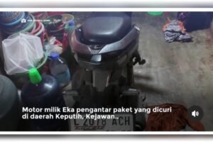 Motor Kurir Paket Dicuri di Surabaya, Sore Hari Ditemukan di Dapur Warga Tanah Merah Bangkalan