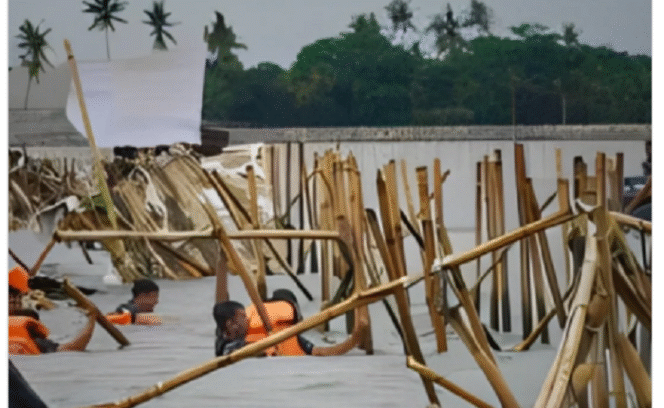 
					Ternyata warga Serang menemukan pagar laut sampai ke wilayah yang berbatasan langsung dengan pagar laut 30,16 km dari Tangerang, Instagram@idx_channel