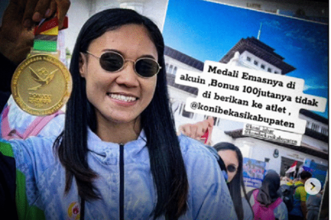 
					Pemkab Bekasi, Jawa Barata hingga saat ini belum menyerahkan bonus yang dijanjikan kepada dua atlet peraih emas dan perunggu olaharaga Muay Thai di POXXI Sumut-Aceh. Instgaram@ctd.insider