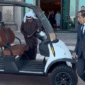 Satu kendaraan, MBZ pegang kemudia buggy car, Jokowi duduk disampingnya. Tangkap layar video instagram@jokowi