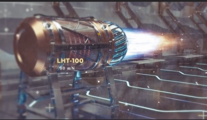 
					Inilah prototipe mesin jet berbasis plasma nuklir, dalam satu detik bisa melesat 100 Km. Mesin ini mampu memperpedenak perjalanan dari Bumi ke Mars butuh setahun, bisa dipangkas hingga 30-60 hari saja. Tangkap Layar Video Youtube@DV/Rosatom