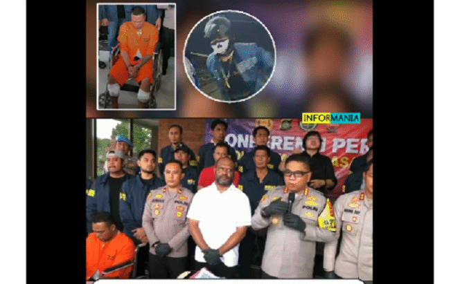 
					Pelaku dihadirkan langsung pada konferensi pers yang dipimpin langsung oleh Kapolresta Denpasar Kombes Pol Muhammad Iqbal Simatupang, Senin 17 Februari 2025. Tangkap layar video Instagram@informania_