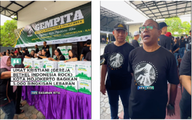 
					Walikota Mojokerto Ika Puspitasari menghadiri acara program Gempita 2025, kali ini membagikan 5.000 paket Lebaran kepada warga yang berhail menerima, di GBI Rokc, dilaksanakan Sabtu 22 Maret 205. Instagram@aslimojokertocom