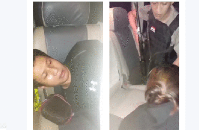 
					Polisi merriksa suami ikstri tereduga pelaku pereampokan taksi online saat keduanya melintah di mwilayah Cepu Jawa Tengah. Merekan berdua merampok sopir taksi di Kesamben, Jombang, pada hari Senin 10 Maret 2025 sekitar pukul 23.30 wib. Tangkap layar video Instagram@kodil008