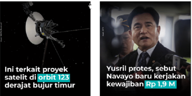 
					Navato International menang gugatan di Singapapura dan Pracis dalam perkara sewa satelit untuk Kemenhan 2015. Namun terjadi  sengketa, dimana Navayo menang dalam perkara arbitrase tersebut. Tangkap layar Instagram@kumparan