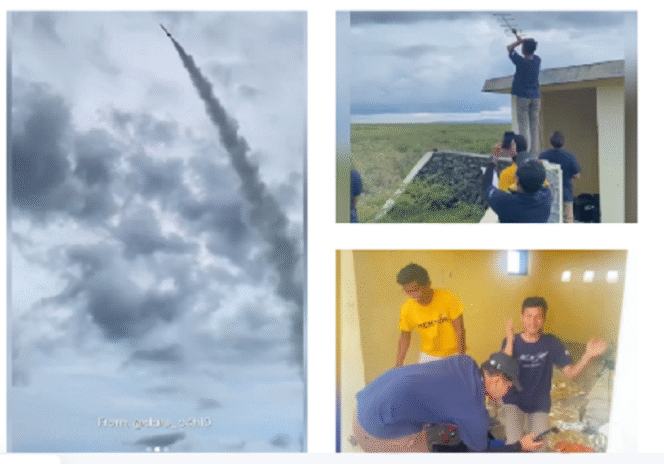 
					Generasi muda pelajar SMK4 Pontianak, Kalimantan Barat, sukses meluncurkan roket buatannya sendri bernama Roket Nusantara, yang melesat hingga 1000 meter. Instagram@zonamahasiswa.id