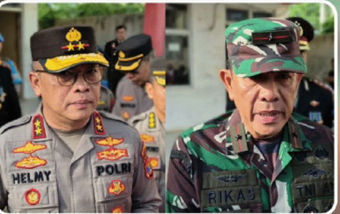 
					Danrem Korem 043 Garuda Hitam, Brigjen Rikas Hidayatullah menyampaikan rasa duka cita  Rumah Sakit Bhayangkara, Polda Lampung. Selasa 18 Maret 2025. (kiri) Kapolda Lampung, Irjen Pol Helmy  Santika. Instagram@laMpunggehnews