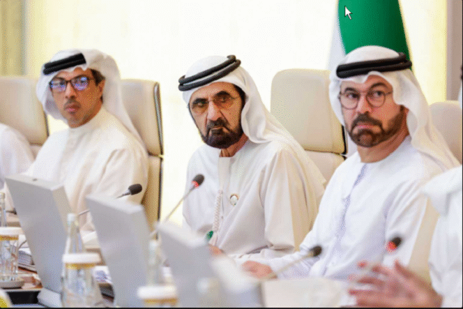 
					Sheikh Mohammed bin Rashid Al Maktoum, Wakil Presiden, Perdana Menteri UEA dan Penguasa Dubai, memimpin rapat Kabinet UEA di Qasr Al Watan, Abu Dhabi, Senin 21 April 2025. Foto: mediaofficial.ae