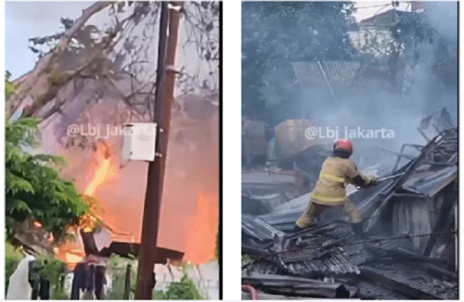 
					Damkar kerahkan 12 mobil mobil pemadam untuk memadamkan kebakaran di pasar Gunung Anyar, menyebabkan enam kios ludes di Gunung Anyar Harapan, Surabaya, Rabu siang, 2 April 2025.
Tangkap layar video Instagram@lbj_jakarta