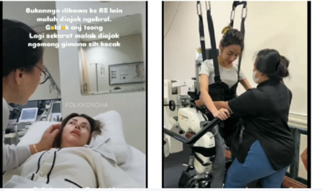 
					Meme Flome saat kejang-kejang malah diajak ngobrol oleh perawat klinik kecantikan, bahkan dikira sedang kesurupan. Menurut Meme, dia sedang kejang-kejang akibat kelebihan bius. Kini dia akan meminta pertanggungjawaban pihak klinik. Instagram@informania_