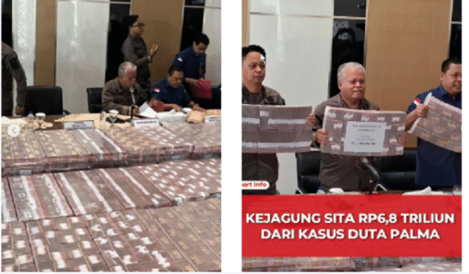 
					Kejaksaan Agung (Kejagung) telah menyita aset senilai total Rp6,8 triliun dari kasus dugaan korupsi dan tindak pidana pencucian uang (TPPU) yang menjerat PT Duta Palma Group milik Surya Darmadi, 8 Mei 2025. Instagram@radiosmartfm959