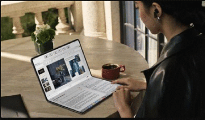 
					Inilah gaya hiduo baru MateBook lipat terbaru, tertipis, dan tercangguh, dengan harga tebal Rp 60 jutaan, kelaran Huawei. Foto: Dok/Huawei