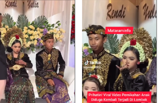 
					KPAI lewat LPA Mataram, NTB,  melaporkan orang tua dan penghulu yang menikahkan pasangan muda pelajar SMP dan SM di Lombok Tengah. Video pernikahan ini viral dan menyita banyak perhatian netizen. Tangkap Layar Video Instagram@mataraminfo