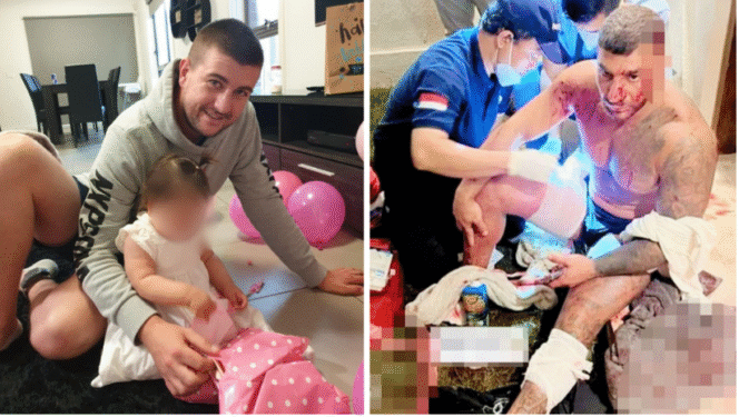 
					Dua korban pria warga negara Australia, (Kiri) Zivan Radmanovic (kiri) tertembak dinyatakan meninggal dunia, sementara Sanar Ghanim (kanan) terluka dalam insiden tersebut. Foto: 7news.com.au