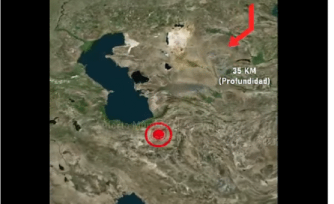 
					Lokasi gempa di kawasan Semnan, sekitar  219 km dari ibukota Iran, Teheran. Instagram@alertamundialinfo19