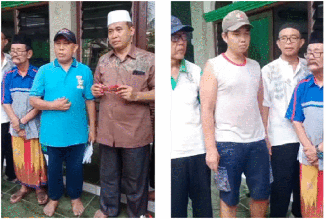 
					KH Suhada, Ketua DKM Masjid Al-Ikhlas Pondok Betung. Rt. 02/01 Pondok Betung Pondok Aren Kota Tangsel, membenarkan kejadian itu, pada sayatan paru sapi kurban ada tulisan nama penyumbangnya, Sabtu, 7 Juni 2025. Instagram@medsos_rame