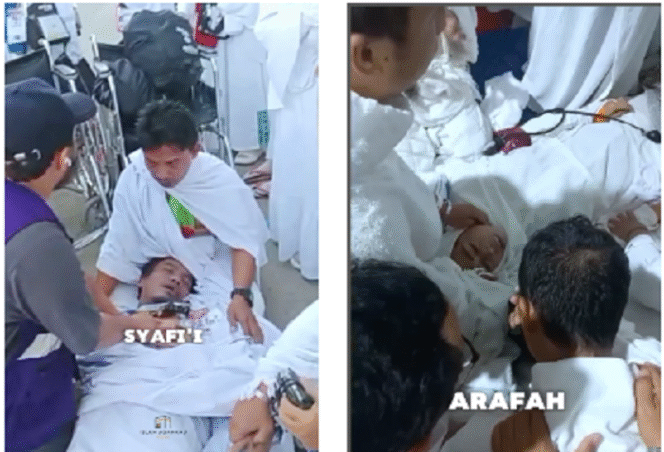 
					(Kiri) KH. Syafi'i Misbah, dari Sidoarjo  wafat, setelah berjalan kaki dari Muzdalifah ke Mina. Beliau pengasuh pesantren Al-Hidayah Sidoarjo Jawa Timur. (Kanan) Yanti Susilawati, berasal dari Tasikmalaya dan tergabung dalam kloter JKS 16, meninggal di Arrafah. Tangkap layar video Instagram@kabarmakkah