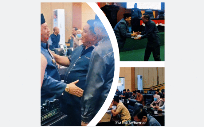 
					Senin, 7 Juli 2025, Bupati Jombang Warsubi menghadiri dan menyampaikan jawaban dalam Rapat Paripurna DPRD Kabupaten Jombang yang digelar di Gedung DPRD Jombang. Foto: jombang.kab.go.id