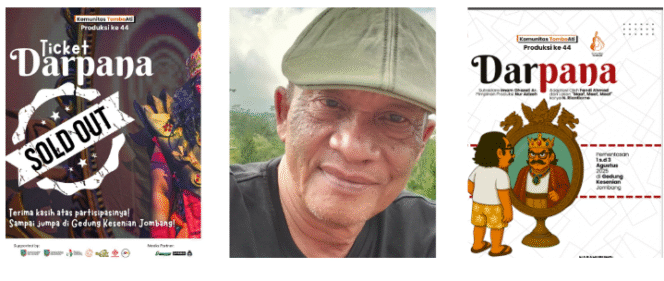 
					Pentas seni teater Darpana persembahan dari Komunitas Tombo Ati Jombang, meraih perstasi hebat. Sehari sebelum pentas, tiket sudah dinyatakan sold out, alias ludes. Tombo Ati akan pentaskan Darpana, pada tanggal 1-2-3 Agustus 2025, di gedung Kesenian Jombabg. Foto: Istimewa
