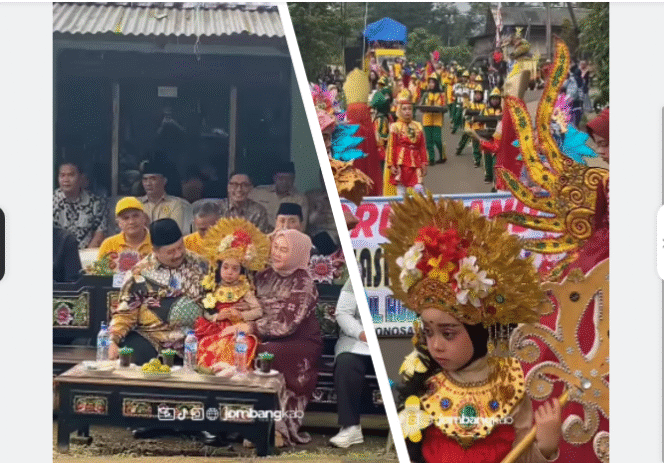 
					Suasana meriah dan penuh semangat saat Buapti Jombang Warsubi, trutu serta memerihakan acara pawai budaya gerebeg Suro di dusun Gondang, desa Carangwulung, Sabtu 5 Juli 2025. Instargram@jombanginformasi_