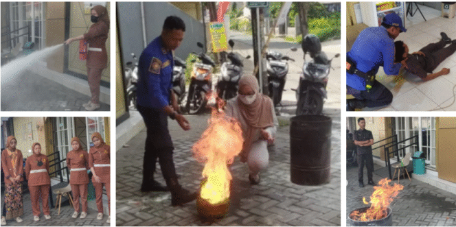 
					BPBD Jombang menurunkan tim Damkar untuk melatih para karyawan Klinik Pratama, menggunakan alat pemapam api ringan (APAR) untuk mencegah kebakaran, dilaksanakan, Sabtu 23 Agustus 2025. Foto: Instagram@damkar_pemkab_jombang