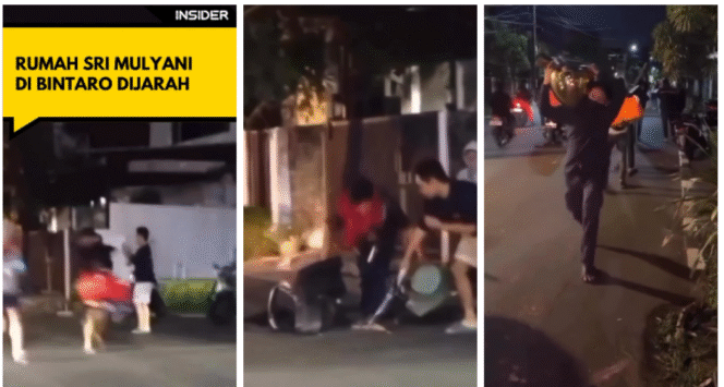 
					Berdasarkan video dari akun instagram@ctd_insider, tampak sebuah video dinarasaikan sebagai aksi penjarahan barang-barang dari rumah pribadi menteri Keuangan, Sri Mulyani, Minggu dini hari, 31 Agustus 2025. Foto: tangkap layar video instagram@ctd_insider
