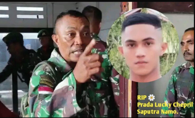 
					 Duka mendalam menyelimuti keluarga besar TNI dan masyarakat Nagekeo. Prada Lucky Chepril Saputra Namo, prajurit muda TNI yang baru lima bulan resmi menjadi anggota, meninggal dunia pada Rabu, 6 Agustus 2025, di ruang ICU RSUD Aeramo, Nagekeo, Nusa Tenggara Timur, setelah mendapat perawatan intensif sejak Sabtu 2 Agustus. Foto: eksisjmabi.com