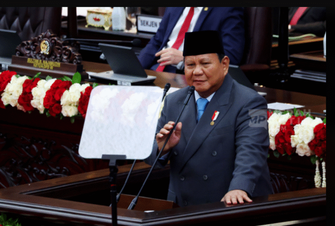 
					Presiden Prabowo Subianto berpidato Sidang Taunan MPR 2025, Jumat, 15 Agustus 2025. Foto: merahputih.com