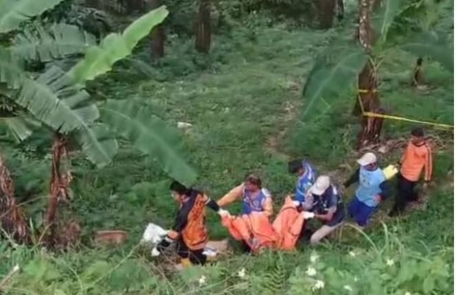 
					Petugas saat evakuasi korban (Ist)