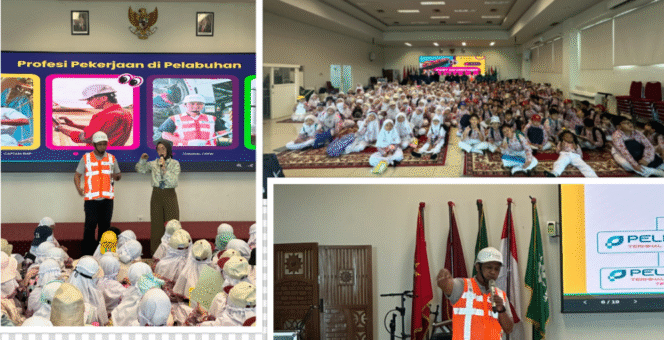 
					Sebanyak 500 siswa SD Muhammadiyah IV Surabaya berkunjung ke PT Terminal Petikemas Surabaya, Sabtu 13 September 2025. Foto: Dok/ PT Terminal Petikemas Surabaya