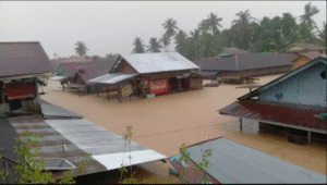 Air bah menerjang sedikitnya empat wilayah di provinsi Sumatera Utara. Air sudah mencapai setenah tinggi rumah bahkan ada yang lebih 3 meter, Selas, 25 November 2025. Menyebabkan 17 orang meninggal dunia, serta 58 orang mengalami luka berat dan ringan: Foto: netralnews.com