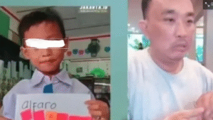 (kiri) Bocah enam tahun bernama Alvaro Kiano Nugroho, hilang selama delapan bulan. (Kanan) Alex Iskandar, ditangkap polisi atas sanfkaan melakukan penculikan dan pembunuhan Alvaro yang tidak laijn adalah anak tirinya. Foto: Kolase Istimewa