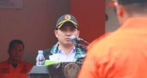 Muhammad Albarraa dalam kegiatan apel posko penanganan bencana Hidrometeorologi. Dok.Diskominfo