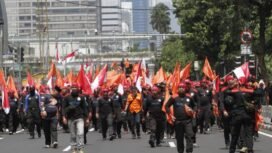 Ilustrasi demo buruh