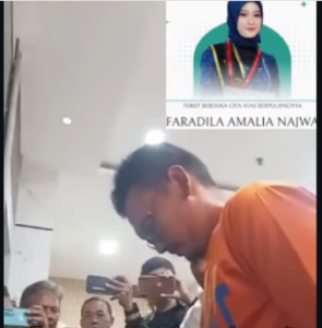 Aparat kepolisian membawa tersangka kasus pembunuhan mahasiswi UMM, Faradila Amalia Najwa,21, dibawa ke Mapolda Jatim, Senin 22 Desember 2025. Foto: Instagram@kabarpasuruan.kapas