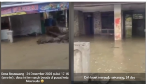 Pada Rabu sore, sekitar pukul 17.15 waktu setempat, terjadi lagi banjir bandang di kawasan kabupaten Aceh Pidie, menyebabkan 20 kampung terendam. Saat ini dikabarkan saat ini air sudah mulai surut. Semoga hujan tidak turun lagi. Foto: habadaily.com