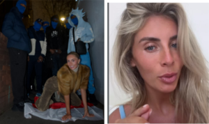 Diduga dendam atas keputusan vonis PN Bali, artis porno Inggeris, melakukan unggahan video di akun Instagramnya, dengan cara melecehkan bendera Merah-Putih. Kini dia sedang dirujak oleh netizen Indonesia. Ia divonis denda Rp 200.000 akibat kesalahan serta pelanggaran melakukan aktivitas komersial menggunakan visa on arrivel. Ia dilarang masuk Bali 10 tahun ke depan. Foto: Instagram@bonnieblue