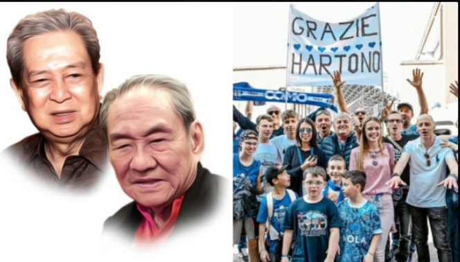 
					Hartono bersaudara merupakan pemilik shaam terbesar (mayoritas) Klub Como, Italia, dimana kluk ini semula berada di bawah, sekalrang sudah naik kelas ke papan tenga. Bahkan sudah pernah berhasil mengalah Juventus 2-0, pertandingan Serie A Italia 2025/2026. Foto: viva.co