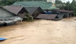 Sedikitnya delapan desa wilayah kecamatan Tebing Tinggi, kabupaten Balangan, Provinsi Kalimantan Selatan, paling parat akibaut banjir bandang yang terjadi, sejak Sabtu dini hari hingga pagi, 27 Desember 2025. Banjir itu hingga mencapai atap rumah penduduk. Foto: timesindonesia.com