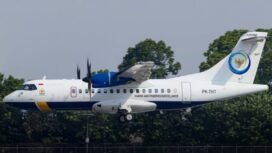 Ilustrasi pesawat ATR 42-500 rute Yogyakarta-Makassar milik Indonesia Air Transport (IAT) yang hilang kontak. Foto.Ist