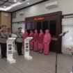 Kapolres Jombang saat pimpinan upacara Sertijab