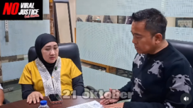 Cak Sholeh sedang mewawancari Ice Eka Sukmawaty, korban pencurian brankas berisi perhiasan, emas, dan logam mulai senilai Rp 8 miliar, yang terjadi 21 Oktober 2025. Tetapi hingga Selasa, 26 Januari 2026 masih belum ada perkembangan. Foto: Instagram@sholeh_lawyer
