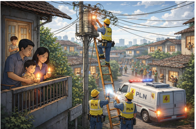 
					Ilustrasi pemadaman listrik diw ilayah kabupaten Jombang, meliputi kecamatan Barwng, Wonosalam dan Mojowarno, -9.00-16.30 WIB, Rabu 28 Januari 2006. Foto: swarajombang.com/ elok apriyanto