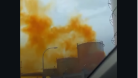 Diduga gas HNO3 bocor dari PT Vopak Indonesia, menyebabkan puoluhan warga diu sekitarnya mengalmi sesak nafaf, Sabtu, 31 Januari 2026. Foto: Instagam@inilahcom