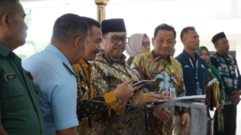 Bupati Jombang, H Warsubi, kamis, 22 Januari 2026, melanching penerbitan SPPT PBB-P2. Foto: jombangkab.go.id