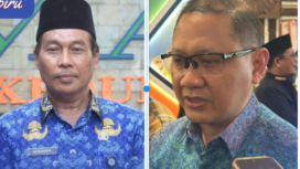 Kasus dan isu pungli di lingkungan sekolah terus bergulir hingga saat ini, tidak ada penanganan serius. termasuk dugaan pungli hingga Rp 3.320 juta kepada siswa baru di SMAN Bandarkedungmulyo, Jombang. (Kiri) Kepala sekolah SMAN Bandarkedungmulyo, Sudijono, S.Pd, M.AP. (kanan) Kepala Dinas Pendidikan Porvinsi Jatim, Aries Agung paewai. Foto: swarajombang.com/ kolase