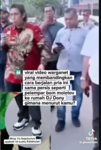 Semakin ramai polemik aksi teror yang menimpa DJ Dony, kini akun instagram@roysakti, unggah dugaan persamaan sepatu yang dikenakan oleh Firdaus Oiwobo dengan terduga pelempar bom molotop di rumah DJ Dony Oiwobo mempersilakan untuk membutikan. Foto: Tangkap layar video Instagram@roysakti